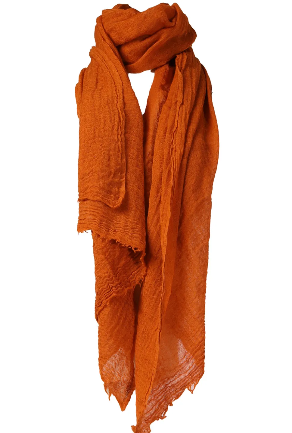 Large Soft Wool Blend Scarf Lilly | Orange... | Moment Amsterdam | Little Soho