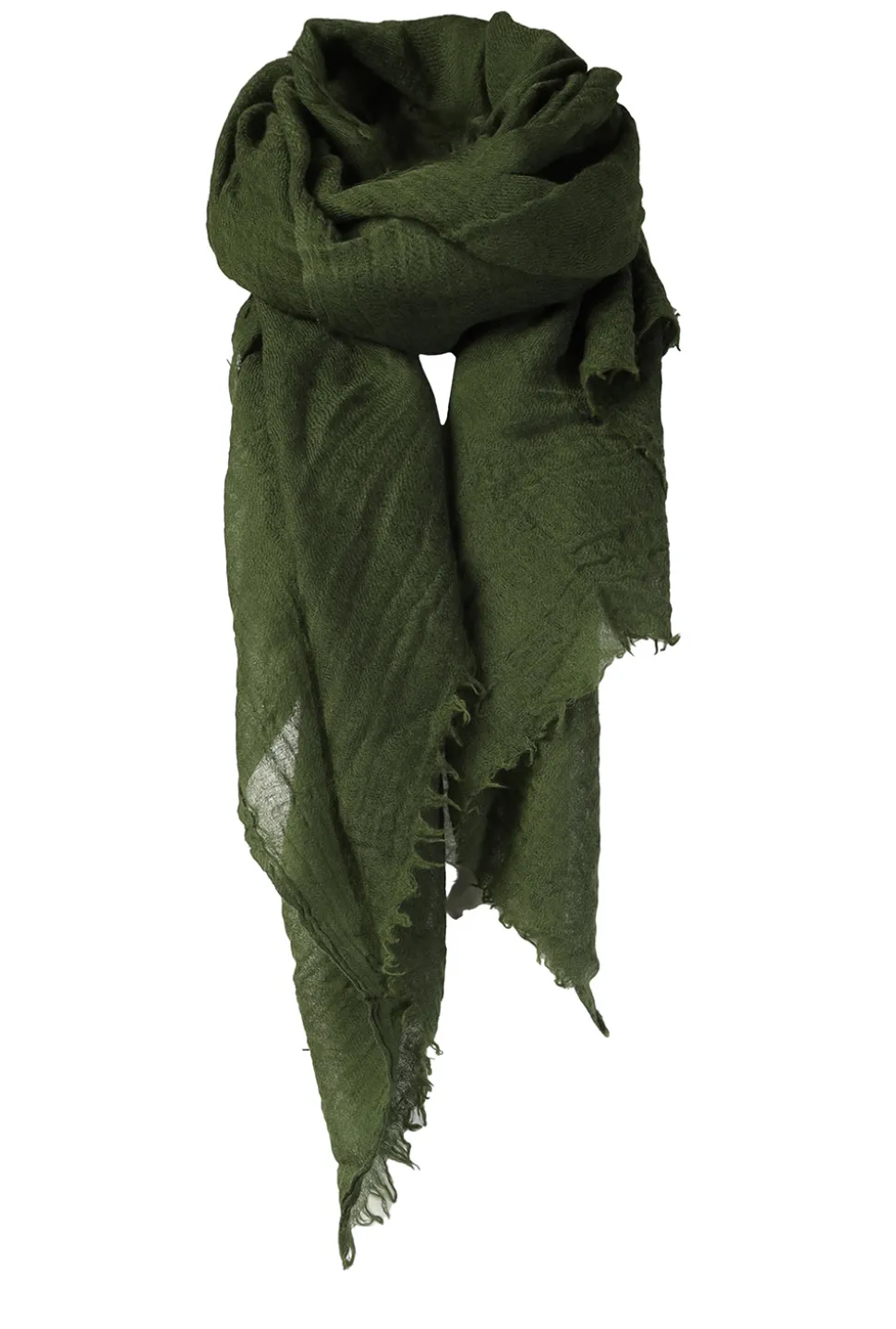 Large Soft Wool Blend Scarf Lilly | Green... | Moment Amsterdam | Little Soho
