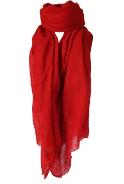 Large Soft Wool Blend Scarf Lilly | Red... | Moment Amsterdam | Little Soho