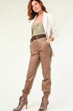 Leather Ankle Boots Soraya | Metallic Taupe... | Toral | Little Soho