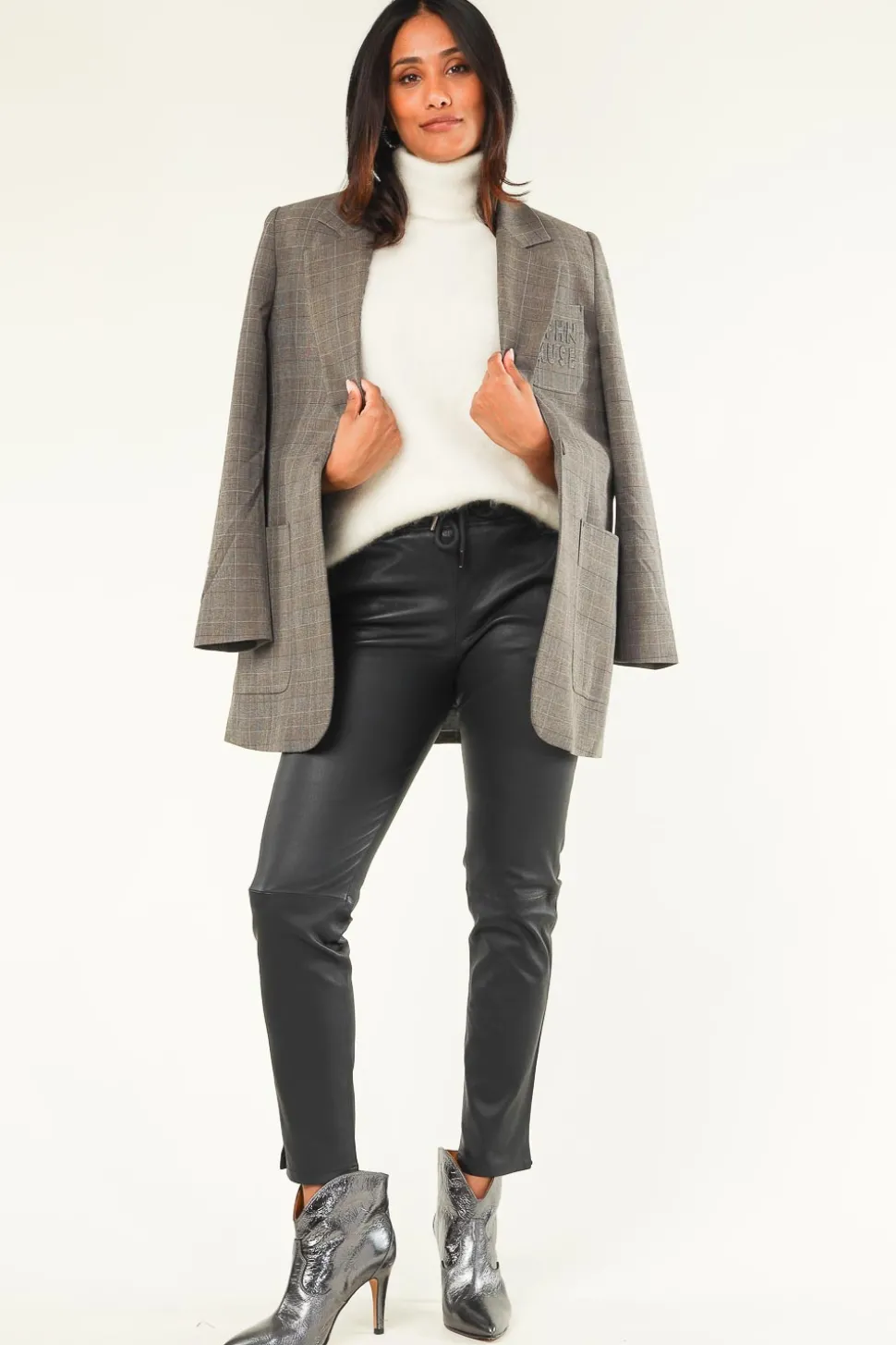 Leather Ankle Boots Soraya | Metallic Silver... | Toral | Little Soho