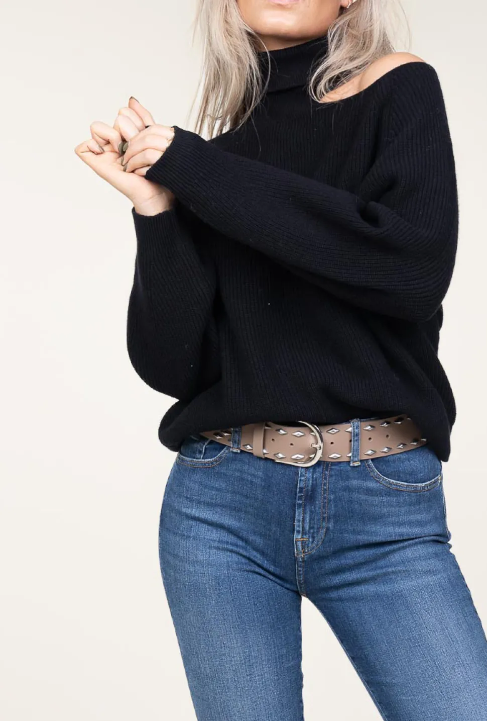 Leather Belt Cinque | Beige... | Dante 6 | Little Soho