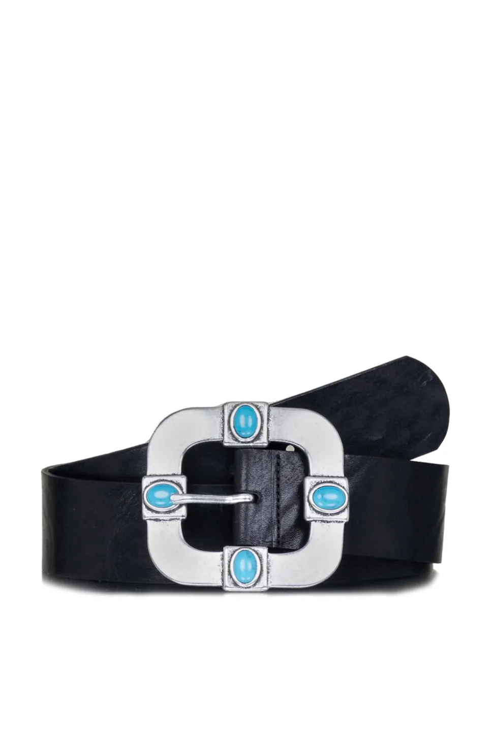 Leather Belt With Big Buckle Belen | Black... | Ba&Sh | Little Soho