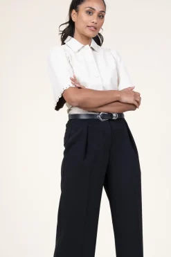 Leather Blouse With Studs Tanra | Natural... | Ibana | Little Soho