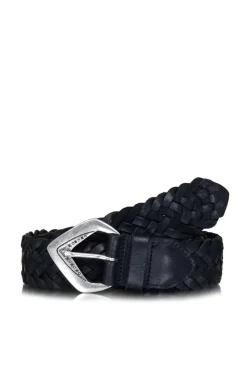 Leather Braided Belt Bergamo | Black... | Ba&Sh | Little Soho