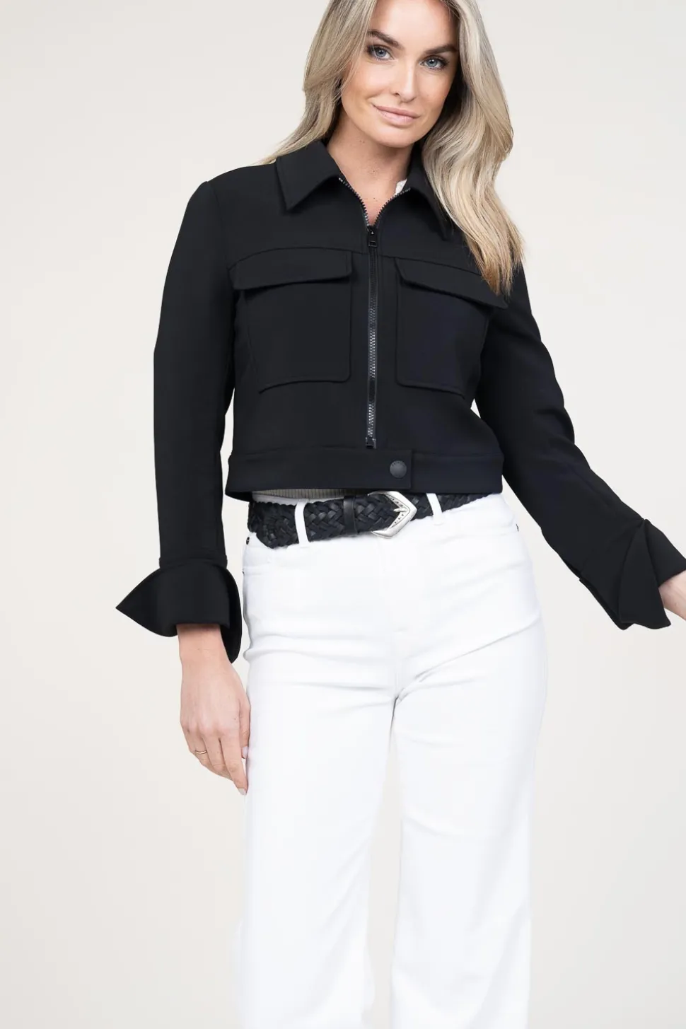 Leather Braided Belt Bergamo | Black... | Ba&Sh | Little Soho