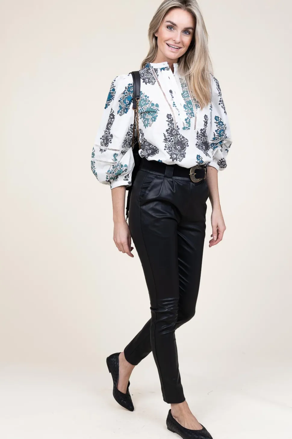 Leather Braided Flats Magda | Black... | Toral | Little Soho