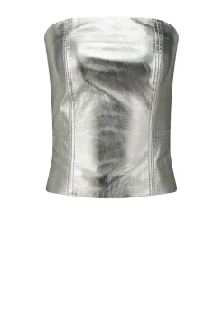 Leather Bustier Taar | Silver... | Ibana | Little Soho