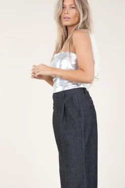 Leather Bustier Taar | Silver... | Ibana | Little Soho