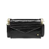 Leather Clutch With Croco Print Motif | Black... | Depeche | Little Soho