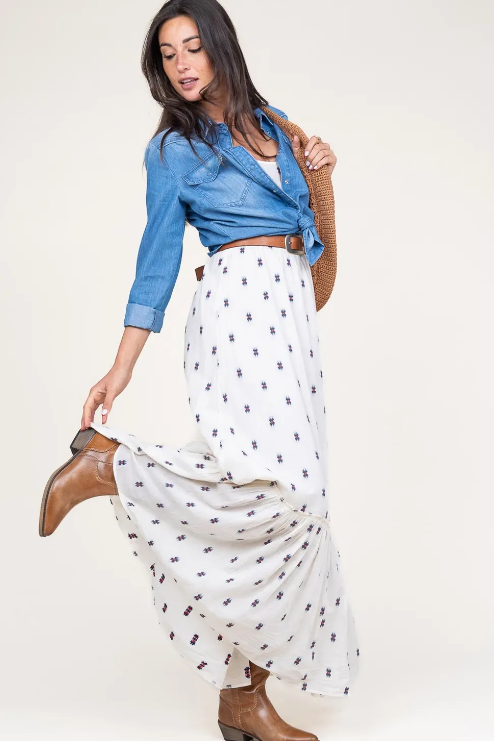 Leather Cowboy Boots Tracy | Camel... | Ivylee Copenhagen | Little Soho