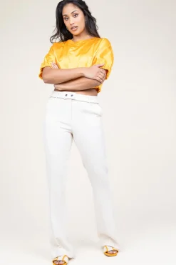 Leather Flip-Flops Jackie | Orange... | March23 | Little Soho