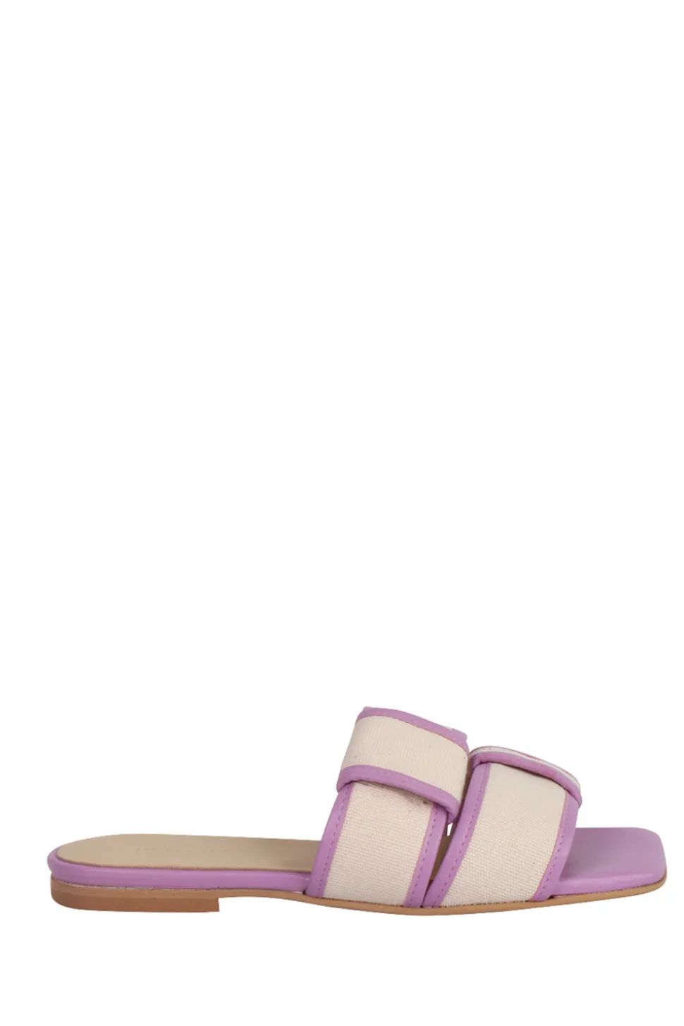 Leather Flip-Flops Jackie | Purple... | March23 | Little Soho