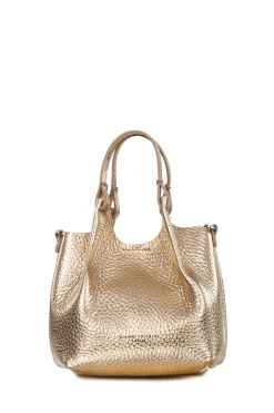 Leather Handbag Dua Small | Gold... | Gianni Chiarini | Little Soho