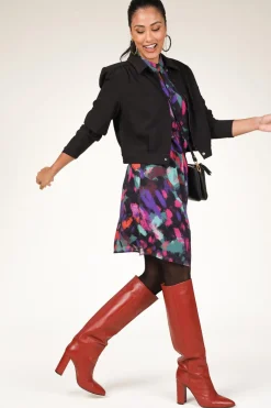 Leather Knee Boots Sofia | Red... | Toral | Little Soho