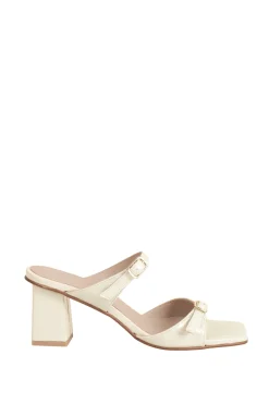Leather Sandals With Heel Marcelle | Green... | March23 | Little Soho