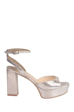 Leather Sandals With Platform Charleze | Silver... | March23 | Little Soho