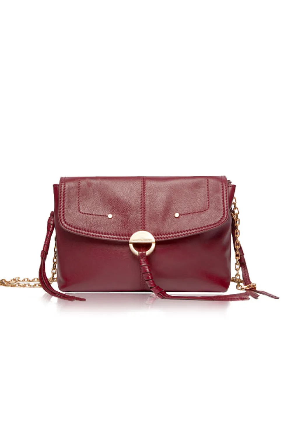 Leather Schoudertas Othilia Small | Bordeaux... | Vanessa Bruno | Little Soho