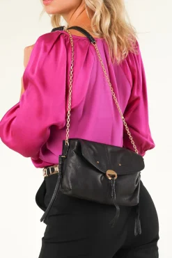 Leather Schoudertas Othilia Small | Black... | Vanessa Bruno | Little Soho