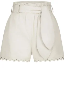 Leather Short With Studs Salome | Natural... | Ibana | Little Soho