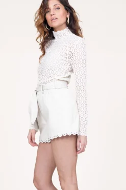 Leather Short With Studs Salome | Natural... | Ibana | Little Soho
