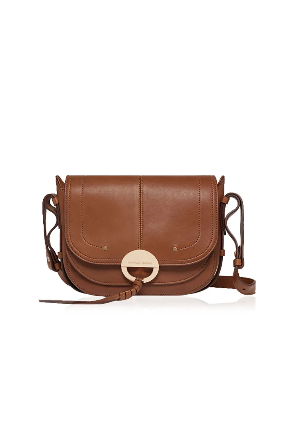 Leather Shoulder Bag Havane | Camel... | Vanessa Bruno | Little Soho