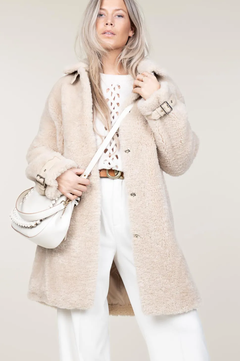 Leather Shoulder Bag Helena | Natural... | Gianni Chiarini | Little Soho