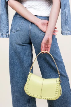 Leather Shoulder Bag Helena | Yellow... | Gianni Chiarini | Little Soho