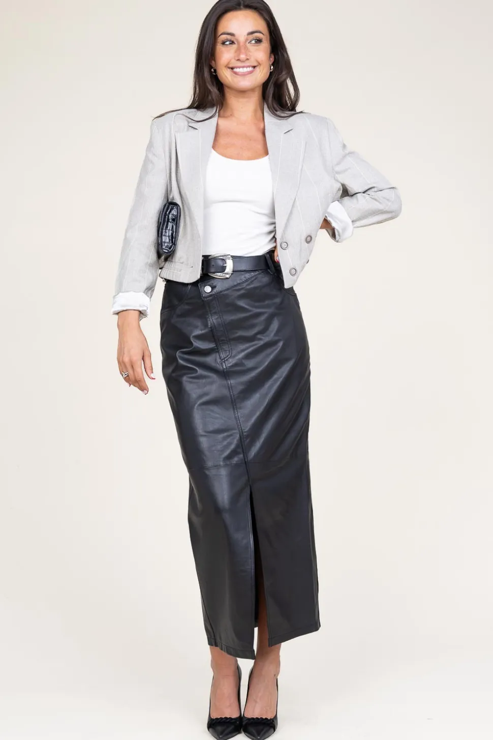 Leather Skirt Lima | Black... | Alter Ego | Little Soho