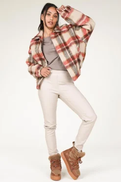 Leather Sneakers Mouton Fur | Camel... | Est'Seven | Little Soho