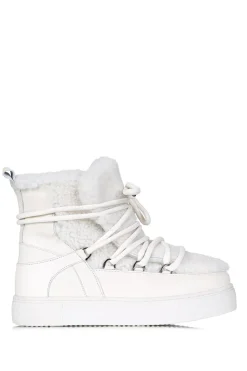 Leather Sneakers Mouton Fur | Natural... | Est'Seven | Little Soho