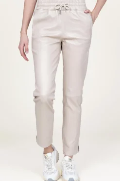 Leather Stretch Jogger Naomi | Natural... | Studio Ar | Little Soho