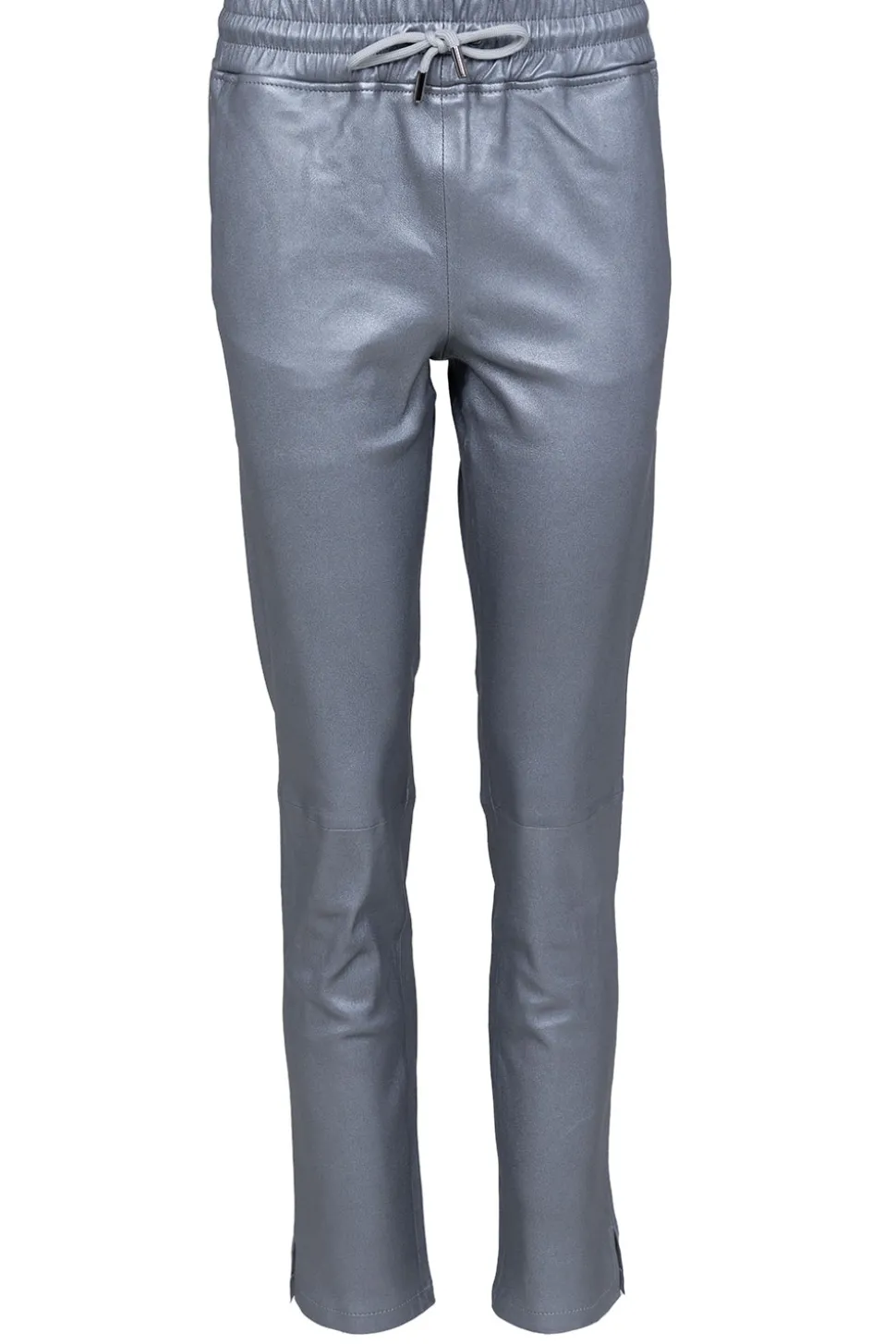 Leather Stretch Jogger Naomi | Silver... | Studio Ar | Little Soho