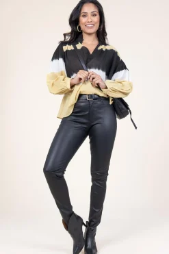 Leather Stretch Pants Passion | Black... | Ibana | Little Soho