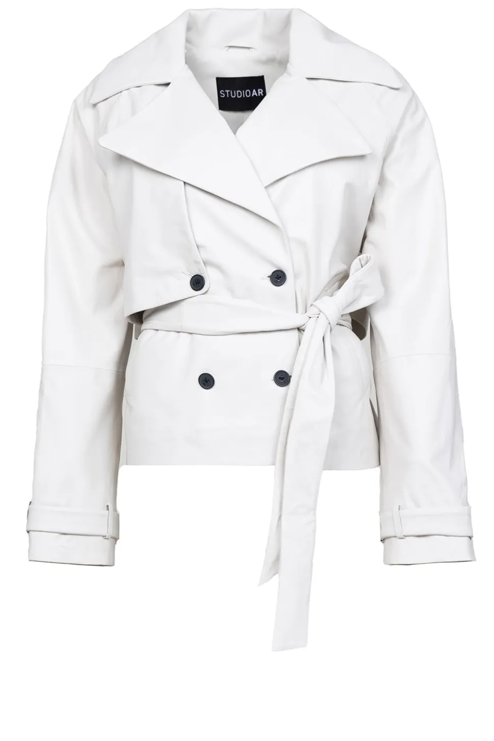 Leather Trenchcoat Anza | White... | Studio Ar | Little Soho