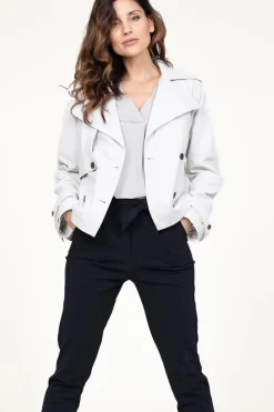 Leather Trenchcoat Anza | White... | Studio Ar | Little Soho