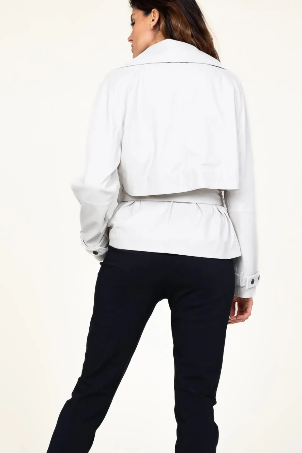 Leather Trenchcoat Anza | White... | Studio Ar | Little Soho