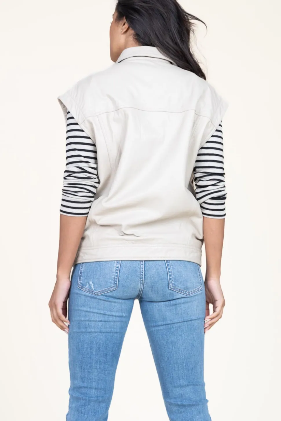 Leather Waistcoat Caro | Natural... | Alter Ego | Little Soho