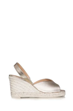 Leather Wedges Brisa | Gold... | Castaner | Little Soho
