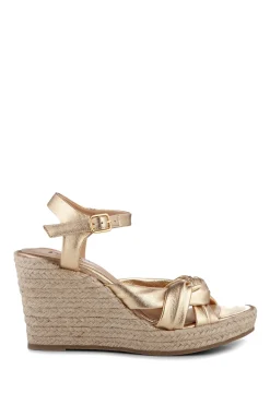 Leather Wedges Melissa | Gold... | Ivylee Copenhagen | Little Soho