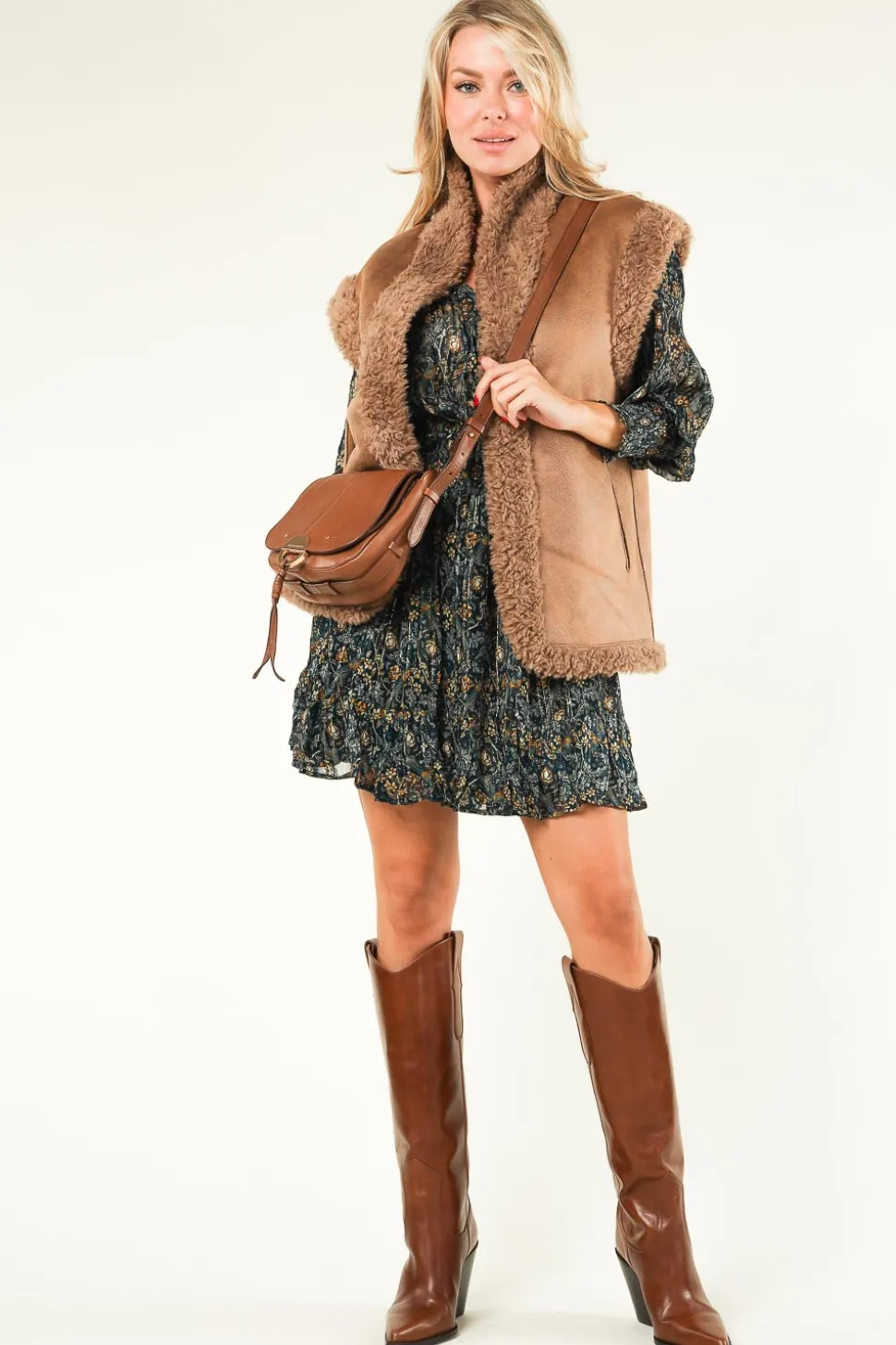 Leather Western Boots Ana | Brown... | Toral | Little Soho