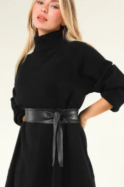 Leather Wrap Belt Allegra | Black... | Dante 6 | Little Soho