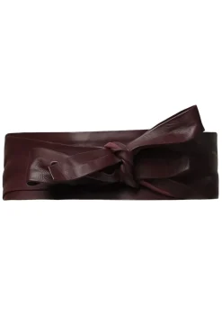 Leather Wrap Belt Allegra | Bordeaux... | Dante 6 | Little Soho