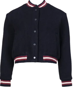 Lined Baseball Jacket Hugh | Black... | Ba&Sh | Little Soho