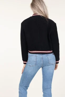 Lined Baseball Jacket Hugh | Black... | Ba&Sh | Little Soho
