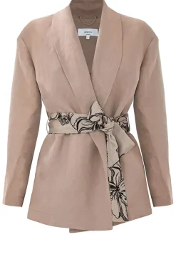 Linen Blend Jacket Erianna | Beige... | Kocca | Little Soho