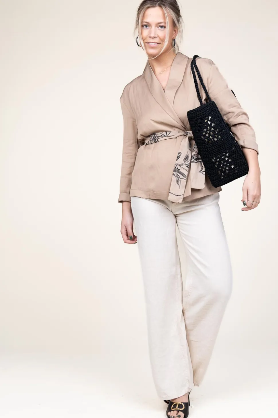Linen Blend Jacket Erianna | Beige... | Kocca | Little Soho