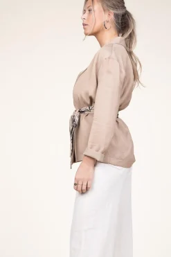 Linen Blend Jacket Erianna | Beige... | Kocca | Little Soho