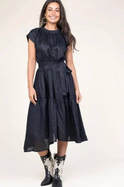 Linen Dress Grace | Black... | Greek Archaic Kori | Little Soho