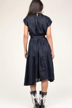 Linen Dress Grace | Black... | Greek Archaic Kori | Little Soho